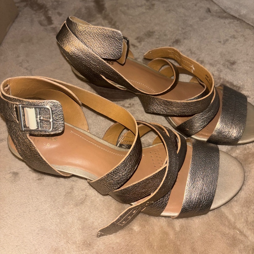 Gold Metallic Sandals